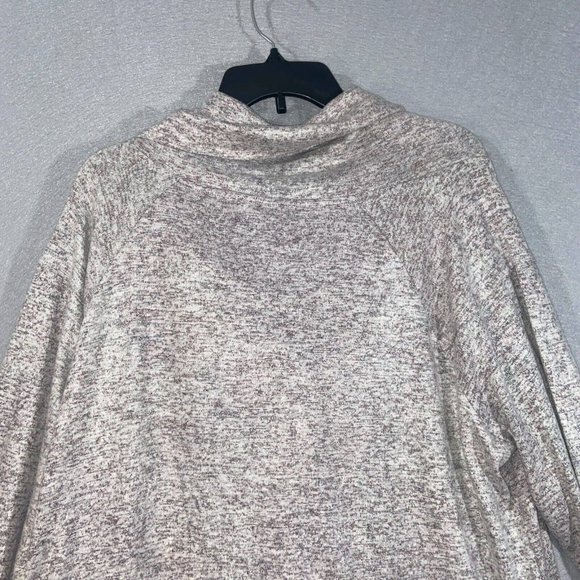 One World Tunic Sweater Womens 2X Gray Heathered Long Sleeve Cowl Neck Casual - Picture 9 of 14